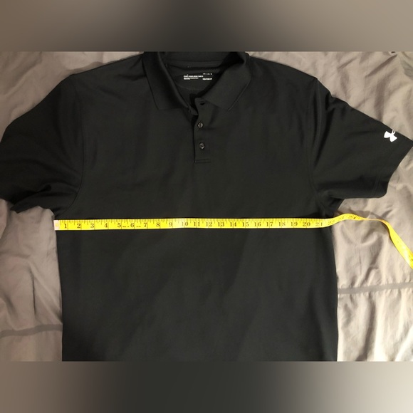 Mens Large Unibroue Black Golf Shirt Under Armour Heat Gear Like New - Picture 4 of 8